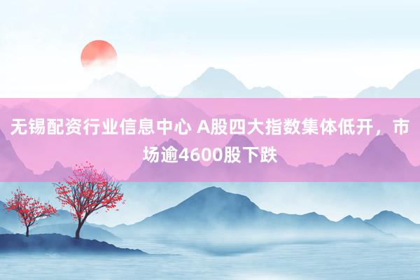 无锡配资行业信息中心 A股四大指数集体低开，市场逾4600股下跌
